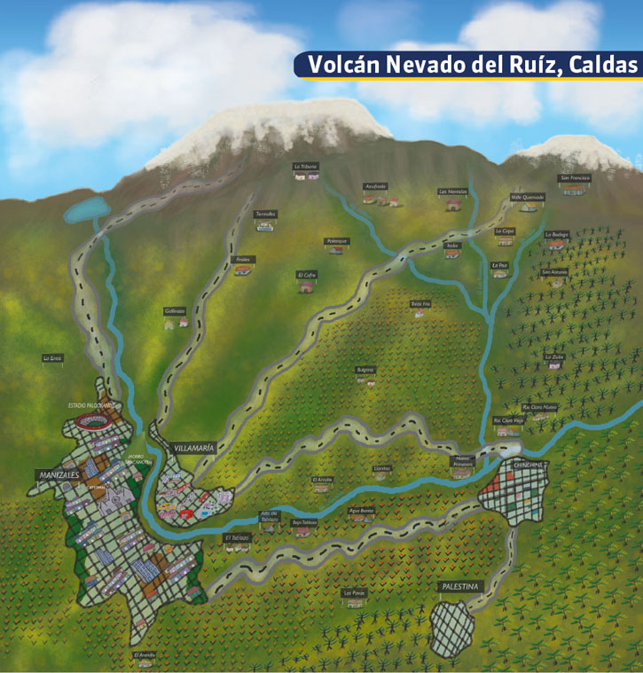 Infografía Volcán Nevado del Ruíz, Caldas 2