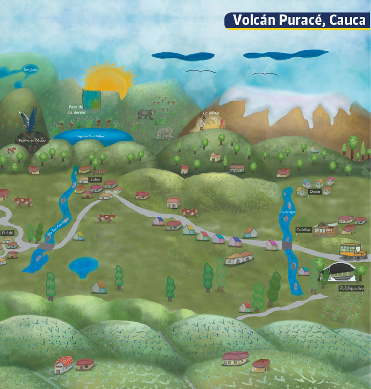 Infografía Volcán Puracé, Cauca